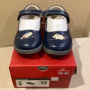 See Kai Run, Ava Navy Mary Jane’s with adjustable strap, Size 13, BNWT, in box